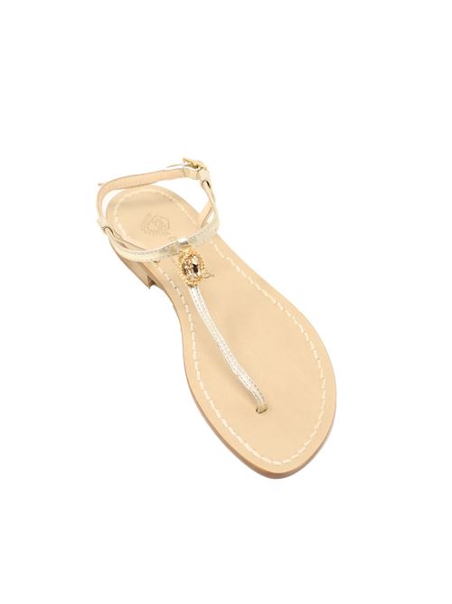 Sandali Caresi platino con gioiello Da Costanzo | BIGSTONEJEWELORO